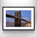 Landscape Wall Art Decor,Brooklyn Bridge with Sunset ,Framed and Stretched,Ready to Hang on Wall